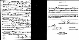 David Romo Jr's WWI Draft Card, June 5, 1917.
