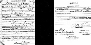 Manuel Romo's WWI Draft Card. June 5, 1917.