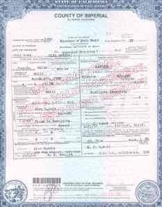 Elia's Death Certificate, 1930. 