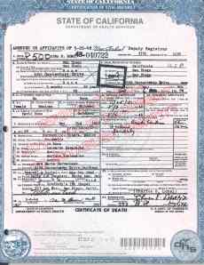 Ana's Death Certificate with real age. 