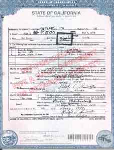 Correction to Ana's Death Certificate.