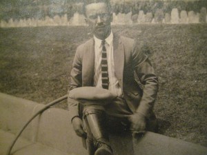Ruben at work. Dapper moustache. 