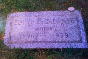 Edith Escalante's Tombstone, Rose Hills Cemetery. 