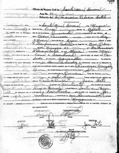 Death Registration of Francsico Palacios, 1940. 