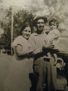 One more photo. Tia Cuca, Tio Manuel Garcia, Baby Escalante. 