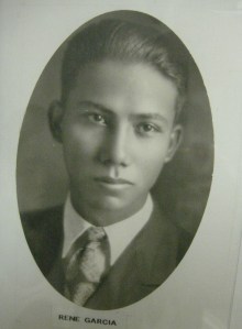 Rene's graduation picture found at the Pioneer's Park Museum.